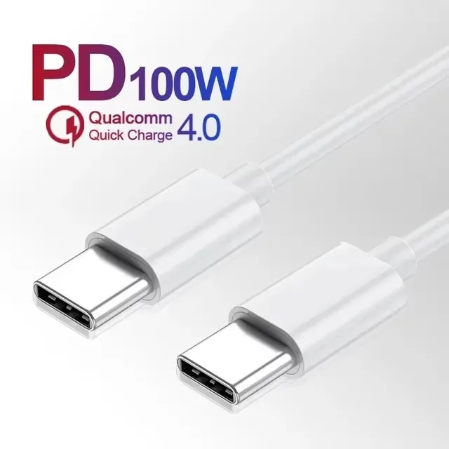 Cabo De Carregamento Rápido Usb-c Pd De 100 W (tipo C, 2 M) Para Iphone (tipo C Para Tipo C)