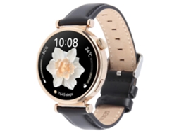 Pulseira De Couro Com Fivela De Aço Prateado