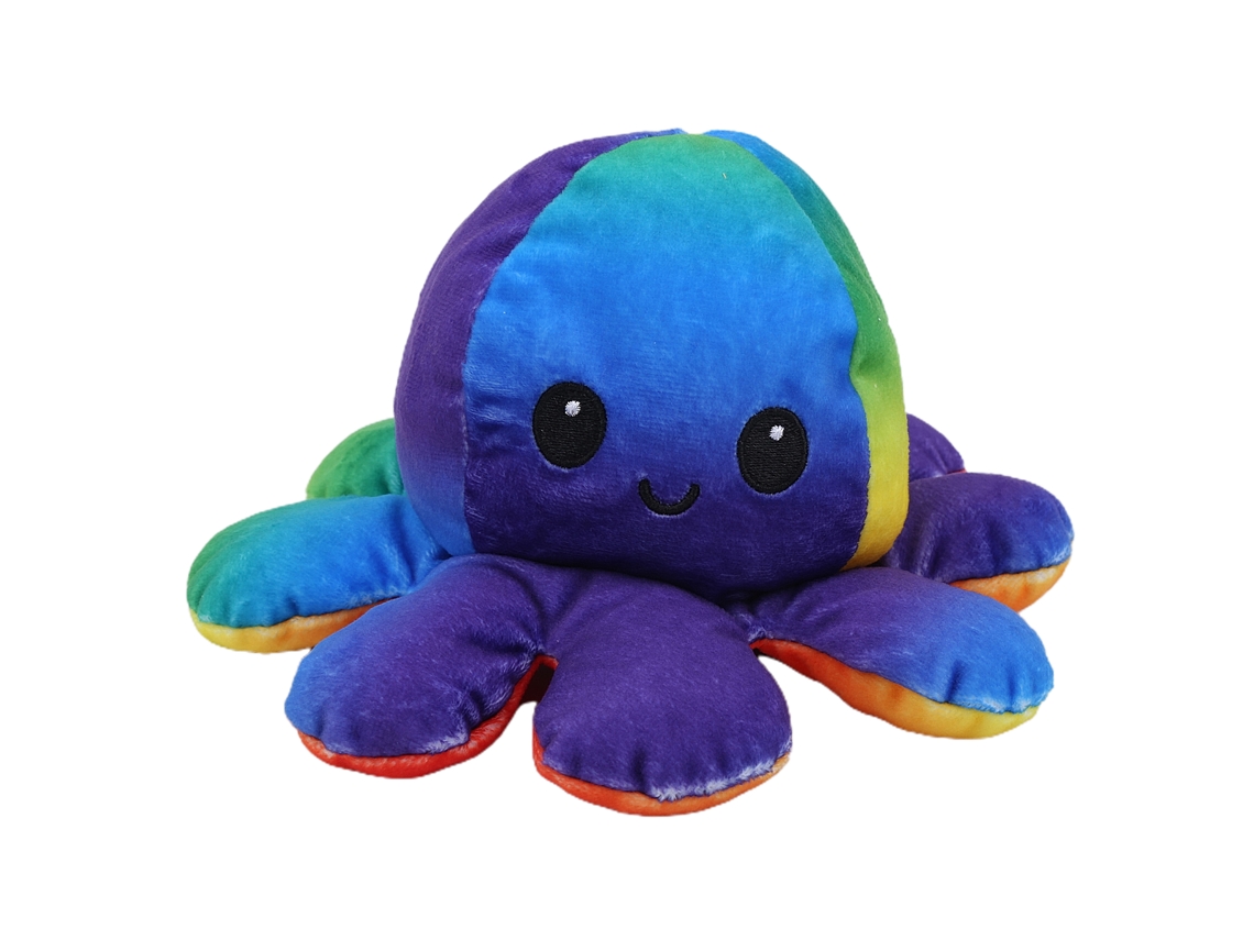 Mali brinquedo de Pelúcia de Polvo Cute Doublesided Flip Squid Stuffed Doll Infantil Multicolor