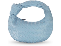 Bolsa de Tecido Trançado Azul Claro