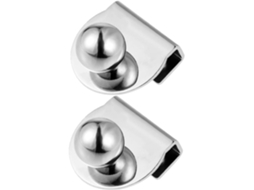 2 Peças De Puxador Porta Vidro Sem Furos, Puxador De Metal Com Clipe Para Porta, Para Cozinha, Banheiro E Escritório