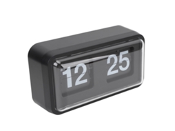 Reloj De Mesa Flip Retro Mecánico Con Cubierta Clara Estilo Innovador Para Decoración Hogar Oficina Negro