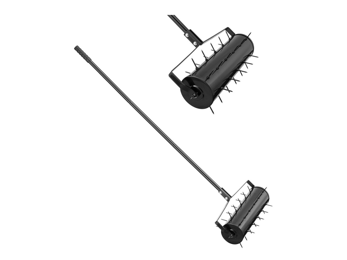 Rolo Arejador De Gramado Manual 53cm Com 33 Picos Para Solo Saudável Tekmaquinas