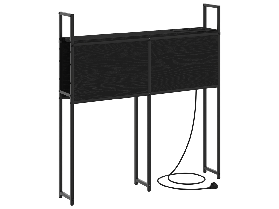 Conjunto 1 Cabeceira De Armazenamento Vidaxl Preto Derivados De Madeira (98 Cm)