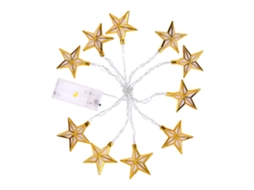 Laxiscreed Lâmpada Led A Bateria Com Estrela Dourada Para Decoração Natal E Festas