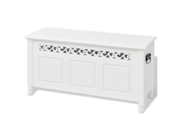 Storage Bench, Storage Benches Vidaxl Branco Madeira
