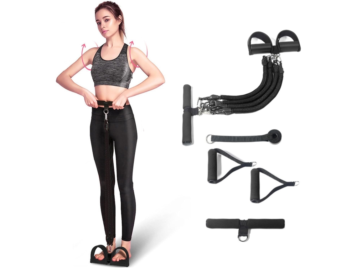 Conjunto De Faixas Elásticas Resistência Para Exercícios Kit Com 11 Peças, Faixa Elástica Cordão | Treinamento