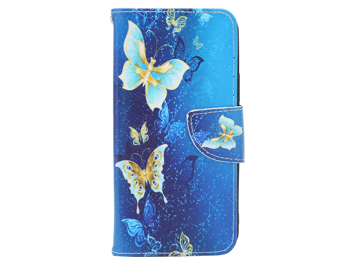 Capa De Telefone (combinada Com Suporte Flip Pintado) Adequada Para Iphone 12 Pro Capa Protectora De Couro Pu Borboleta Dourada Com Porta-cartões