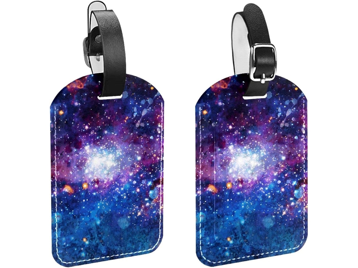 Etiquetas De Bagagem Viagem Bright Galaxy, Pacote Com 2 Unidades, Bolsas, Malas E Mochilas, Com Alça De Segurança
