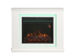 Lareira Elétrica branca 1000w/2000w com 12 cores de chama, 5 brilhos, 98x25x80cm S/MARCA