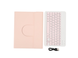 2026zentro-capa Protetora Para Tablet 10.9 Polegadas Com Suporte A Lápis E Teclado Bluetooth Removível Geração 10 Rosa