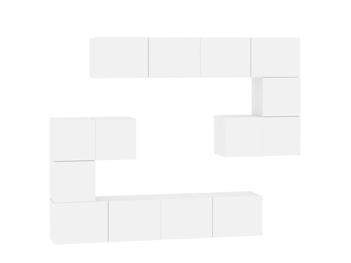 Wall-mounted Tv Cabinet, Wall-mounted Tv Cabinets Vidaxl Branco Madeira Processada (n/a)