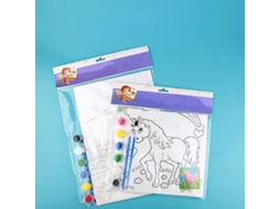 Set De Pintura Acrílica Para Crianças Kits De Pintura Em Tela Padrões De Desenhos Animados Diy 15x20cm Para Crianças, Adolescentes E Adultos