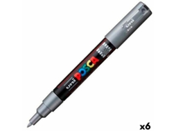 Rotuladores POSCA Pc-1M Prateado 6 Unidades
