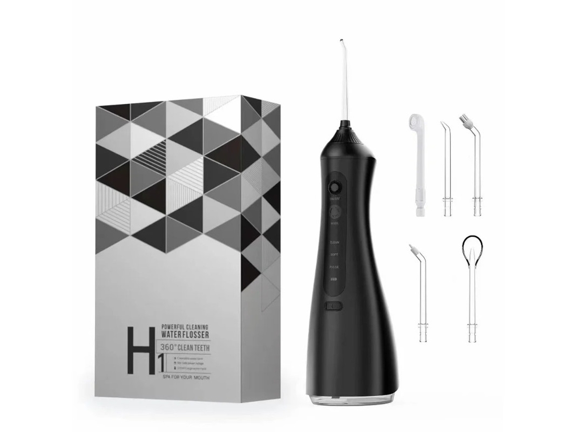 Irrigador Oral Raspador Elétrico Inteligente Portátil Ultrassônico Para Limpeza De Cálculos Cy5 Preto Yizhood