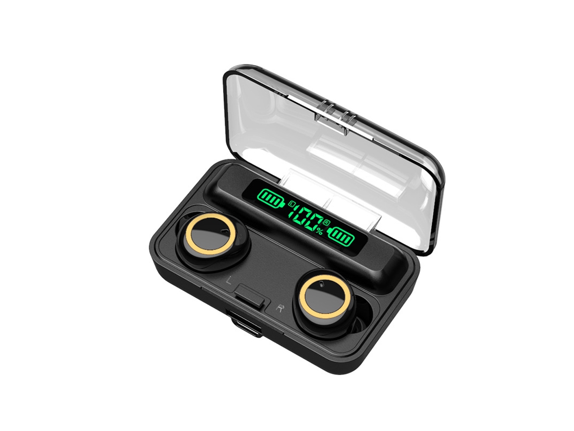 Auscultadores Bluetooth TRUMSEN F9-3 In Ear Círculo de Ouro