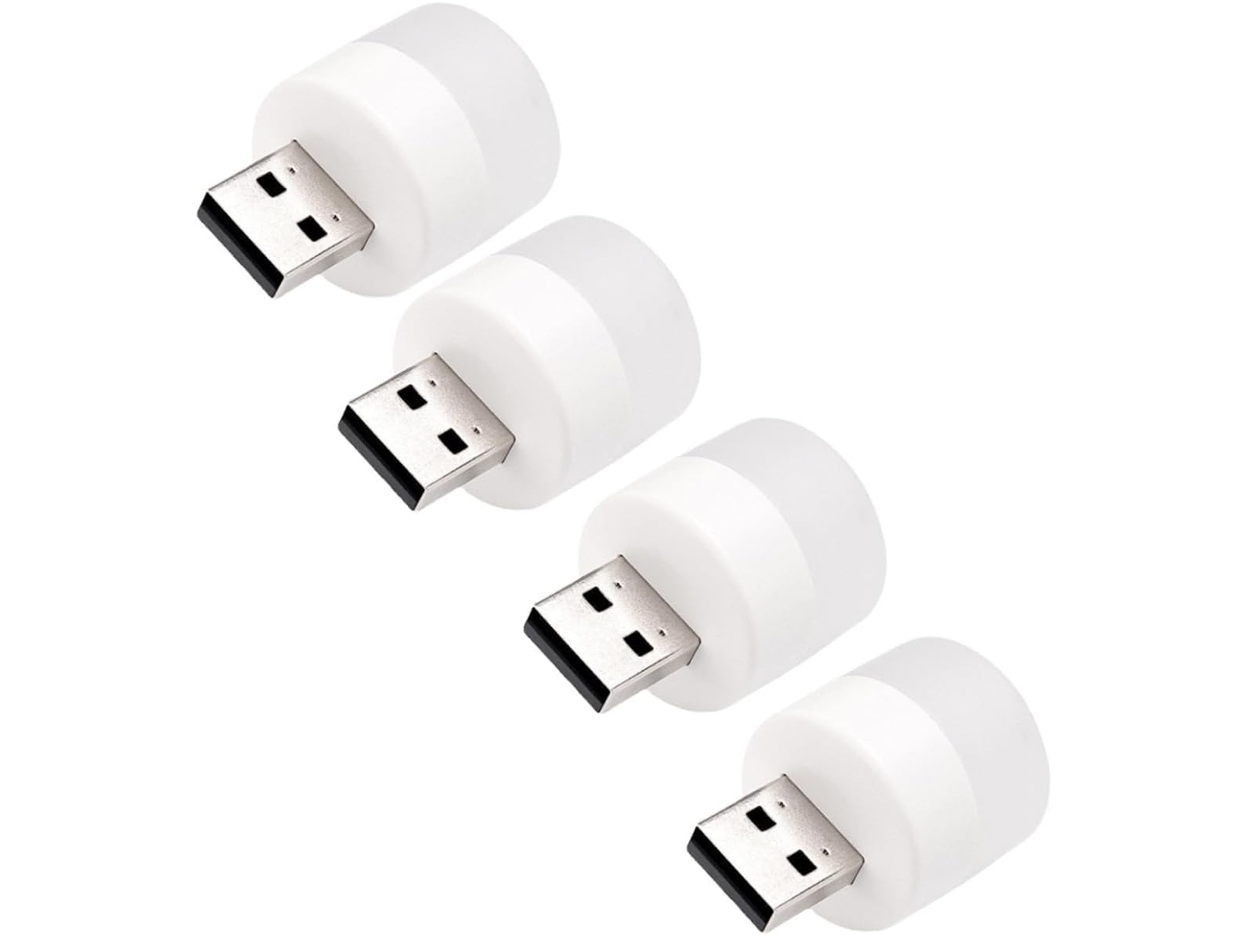 Conjunto De 4 Mini Luzes Noturnas Led Usb, Lâmpada Noturna Portátil