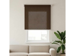 Vidaxl Persiana Rolô Externa Com Bloco De 90% Uv Castanho 60 X 140 Cm
