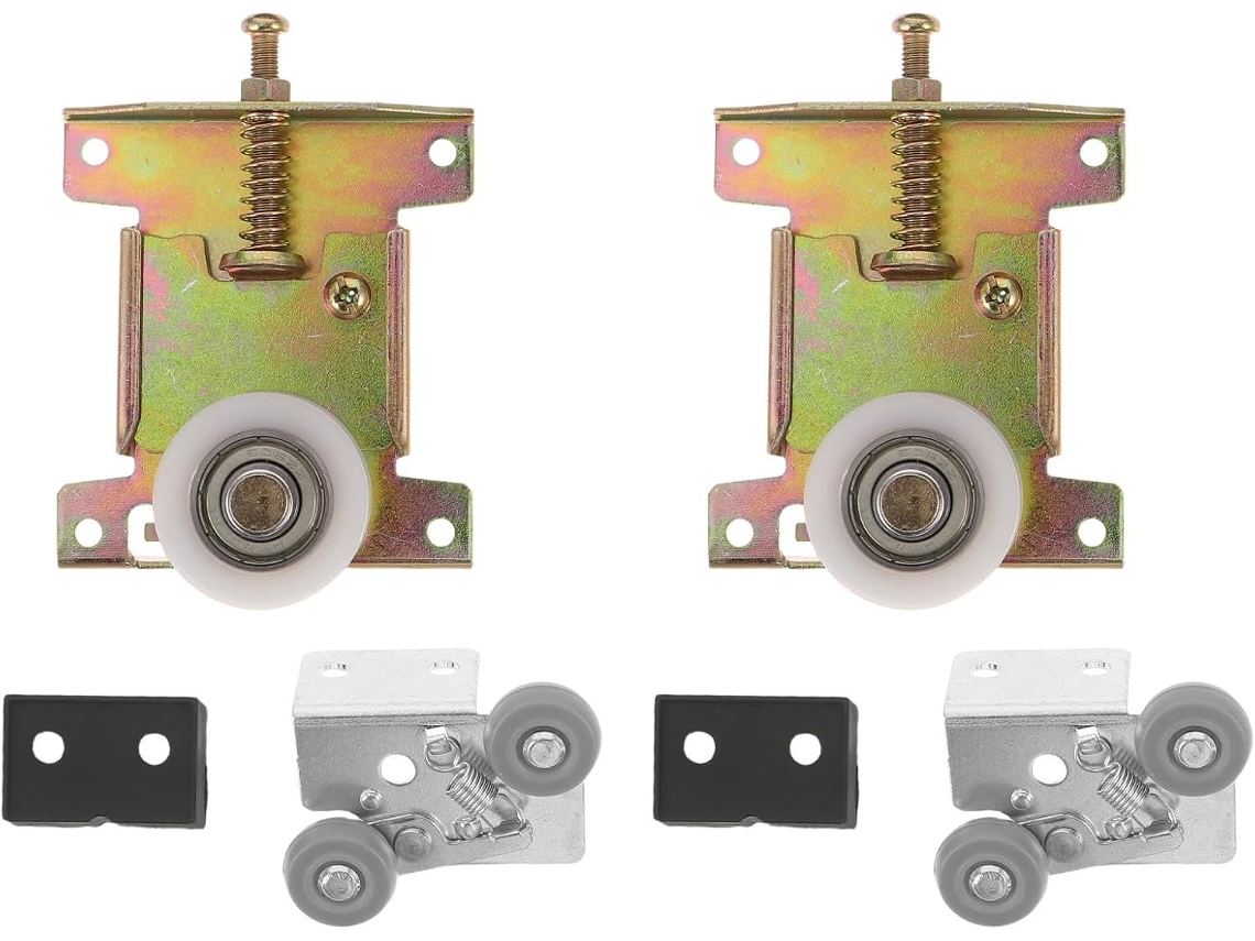 Conjunto De Roldanas Portas Correr Armário Magiclulu, Em Aço Reforçado E Nylon, Instalação Simplificada