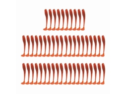 Isca de Pesca Soft 5cm T Tail 50pcs Vermelha