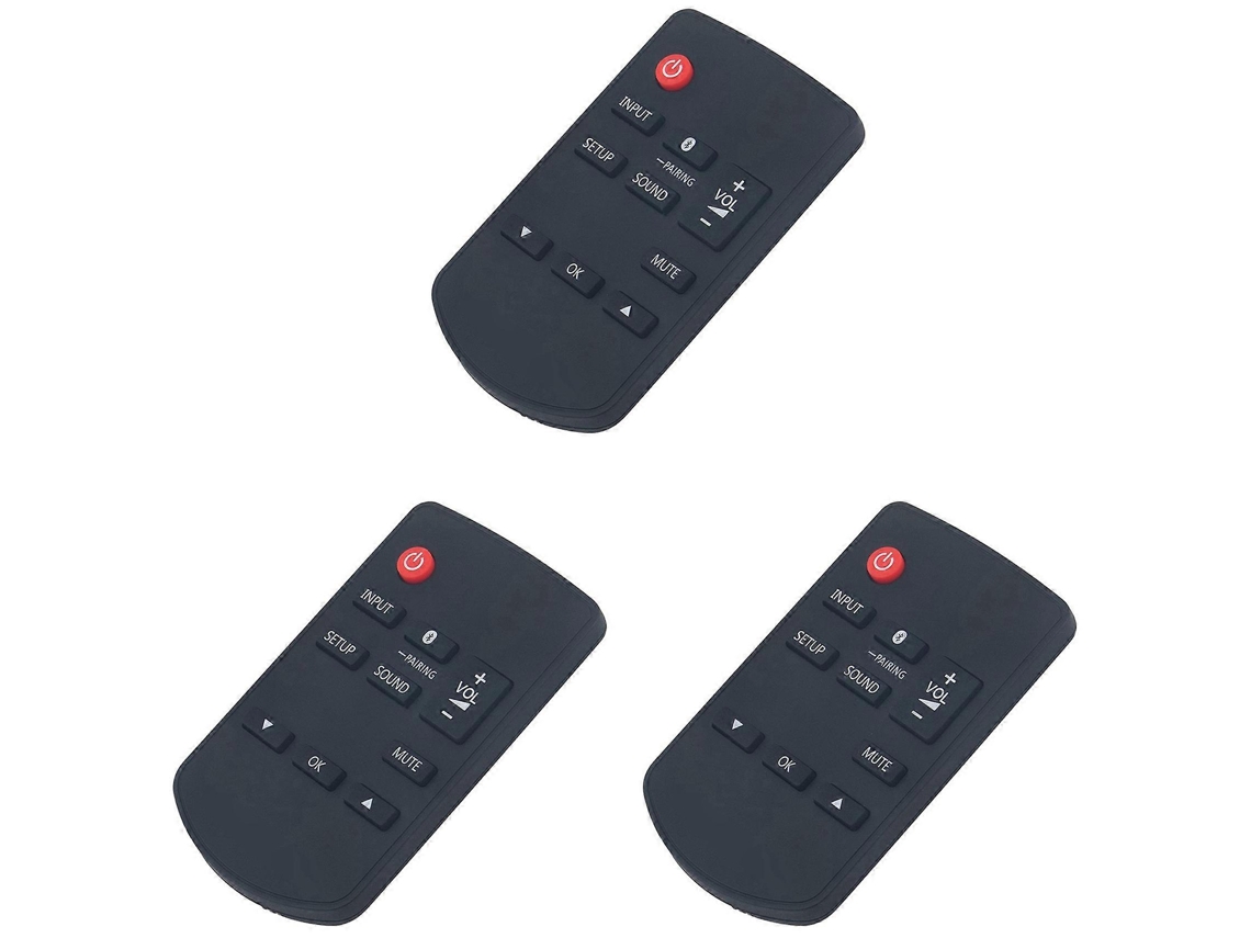 Conjunto De 3 Controles Remotos De Substituição N2qayc000098 Para Sistemas De Áudio De Home Theater Panasonic Sc-htb580, Sc-hte80, Sc-htb680 E_glo