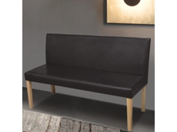 Vidaxl Banco 139,5 Cm Couro Artificial Castanho-escuro