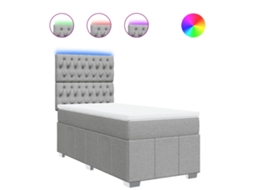 Box Spring Bed, Box Spring Beds Vidaxl Cinzeto Tecido (100 X 200 Cm)