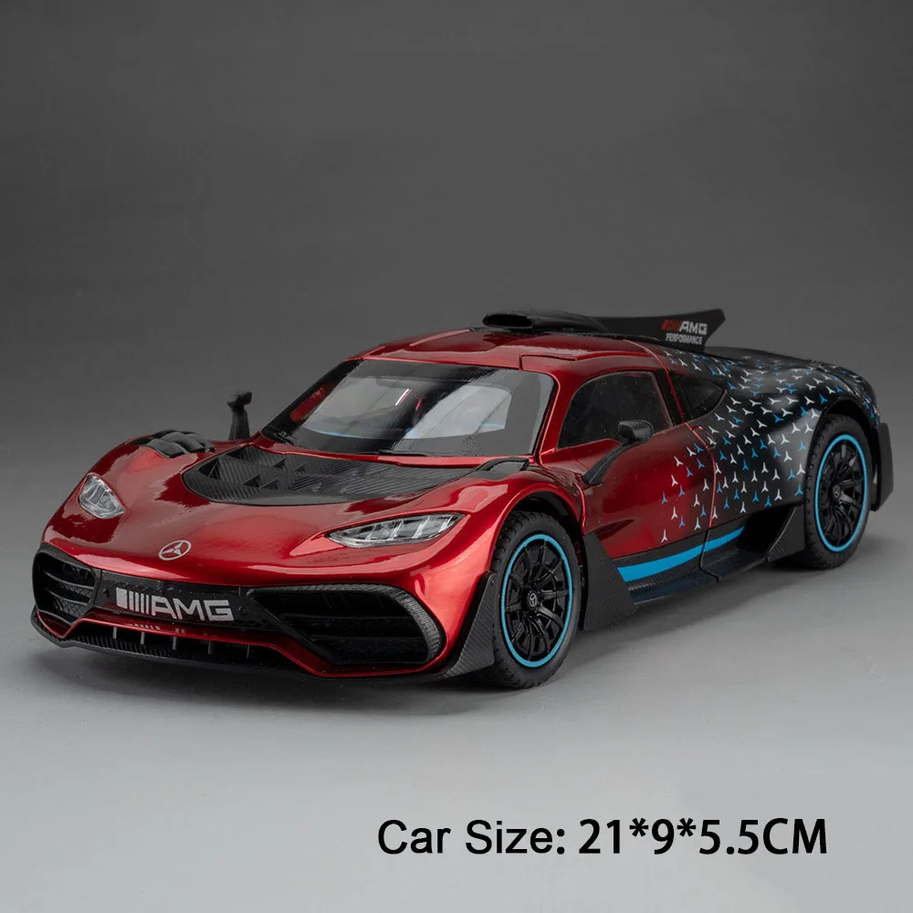 (vermelho) Miniatura De Carro Esportivo Em Escala 1:24, Com Luzes E Música, E Portas Que Abrem.
