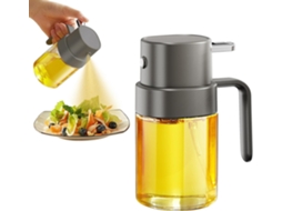 Frasco Spray Recarregável Para Óleo E Azeite, 200 Ml, Cinza, Para Aplicação Controlada De Temperos Na Cozinha