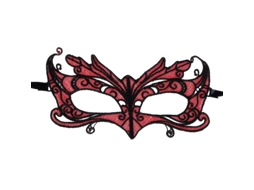 QUEEN LINGERIE Mscara de Renda com Detalhes Vermelho