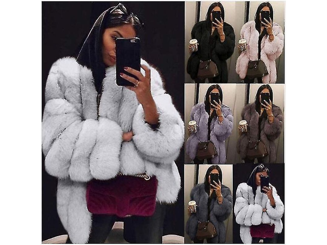 Chaqueta Oversized De Pelo Falso Oso Teddy Para Mujer Abrigo Rosa Talla S S Rosa