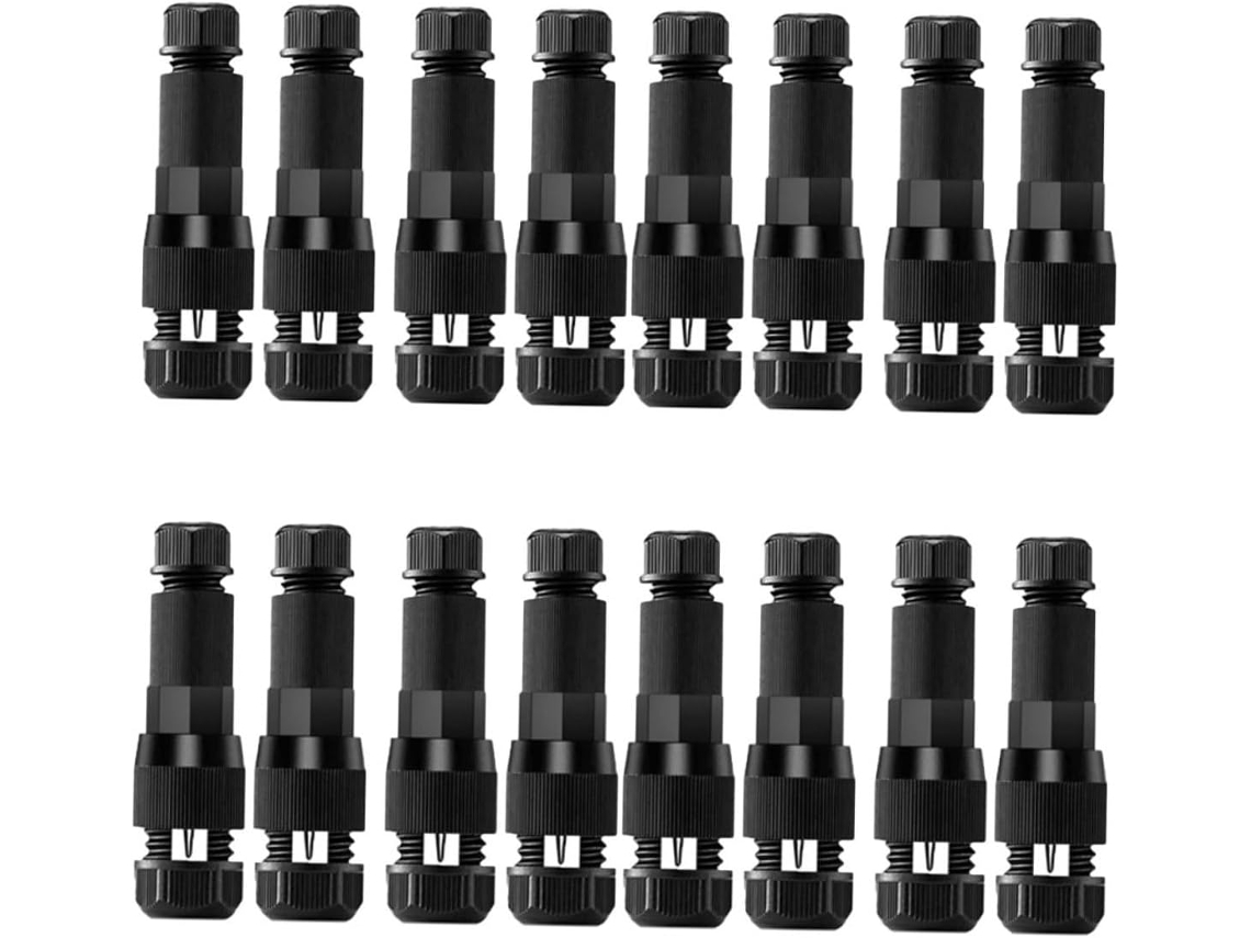 Conjunto De 16 Conectores Rápidos E Duráveis Para Cabos De Iluminação De Jardim, Com Voltagem Compat Gokoco