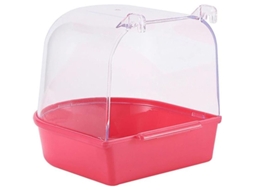 Baño Para Aves Parrot, Acessório De Gaiola De Pássaros, Banheira Para Gaiolas, Material Resistente, Instalação Fácil, Rosa
