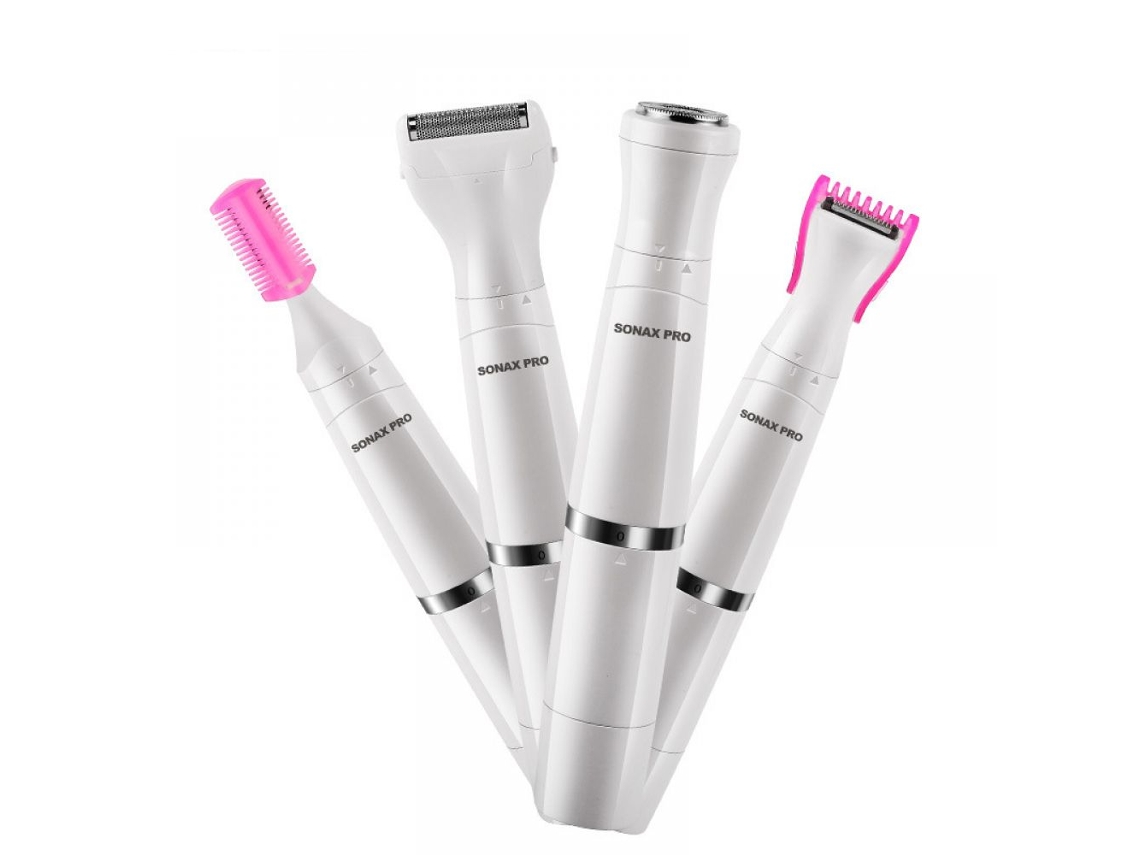 Barbeador Elétrico Feminino Corporal 4 em 1 Recarregável Via Usb À Prova D'água AQUAFORGE