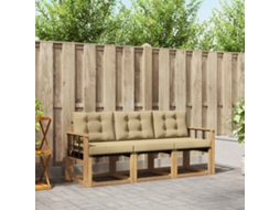 Vidaxl Conjunto De Sofás Para Exterior 3 Pcs Branco E Bege