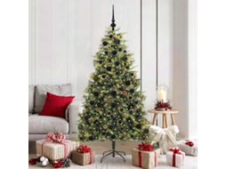 Vidaxl Árvore De Natal Artificial Articulada Com Cones Verde 180 Cm