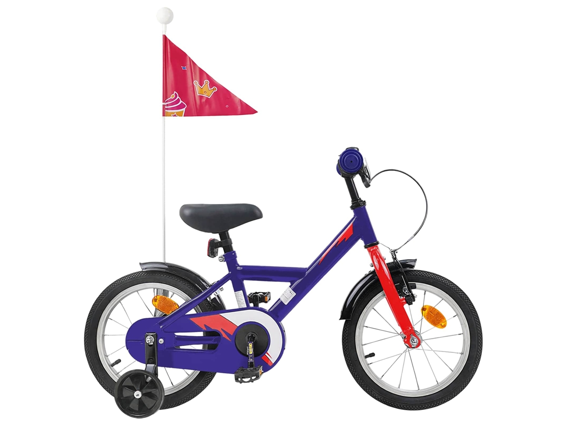 Vidaxl Bicicleta Infantil 14 Polegadas Para 3 A 5 Anos Azul Escuro