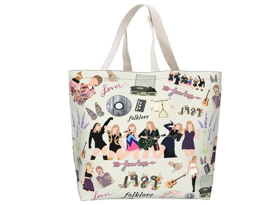 Sacolas De Compras Para Amantes Da Música, Sacola Dobrável E Reutilizável, Sacola Para Compras De Supermercado, Bolsa De Ombro Para Viagens E Tra