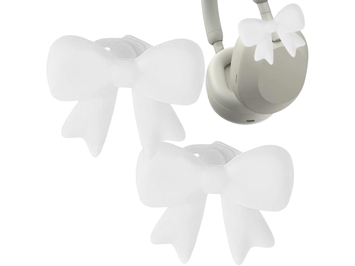 Acessórios Fofos Para Fones De Ouvido – Conjunto 2 Laços Silicone 3d Mulheres, Perfeitos Para Festas, Streaming, Estudos