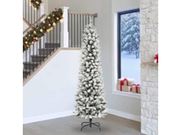 Vidaxl Árvore De Natal Artificial Branco 240 Cm Pvc, Metal E Plástico