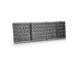 Teclado Dobrável Bluetooth B089 Com Numeração Prateada Nostalgia88