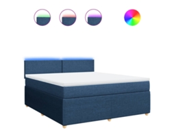 Box Spring Bed, Box Spring Beds Vidaxl Azul Tecido (180 X 200 Cm)