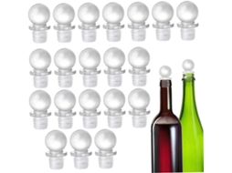 Pacote Com 20 Rolhas De Vidro Esféricas 22t18 Para Frascos De Óleo E Perfume.