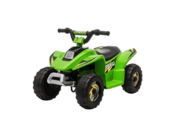 Quad elétrico para crianças, bateria 6V, velocidade 2,8-4,6 km/h, marcha dianteira e ré, 72x40x45,5cm, Verde | S/MARCA