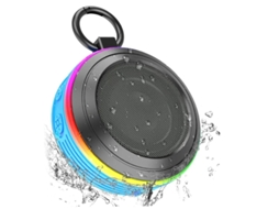 Alto Falante Bluetooth Yizhood Com Luz Microfone Embutido À Prova Dágua Azul