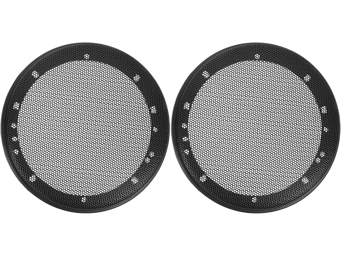 Conjunto De 2 Capas Protetoras Para Alto-falantes, Em Plástico Preto E Ferro, Para Fácil Proteção.