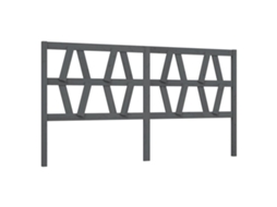 Bed Headboard, Bed Headboards Vidaxl Cinzeto Madeira De Pinho (206 X 100 Cm)