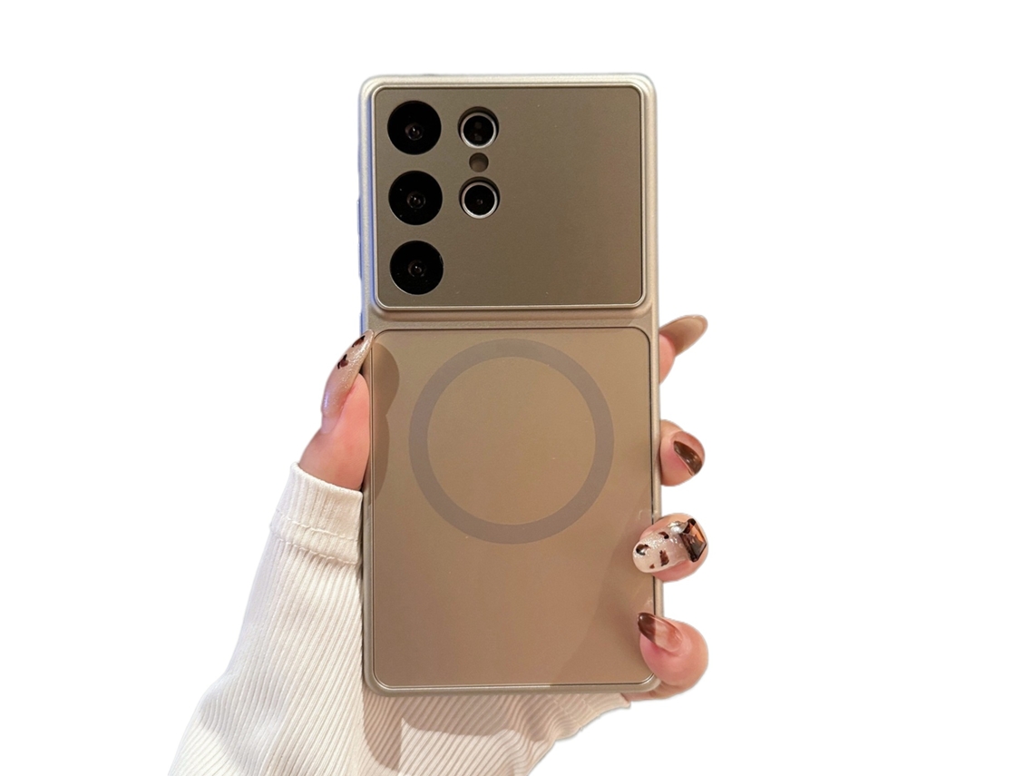 Capa Protetora Fosca Para Celular Com Ímãcinza Titânio, Samsung S26 Ultra