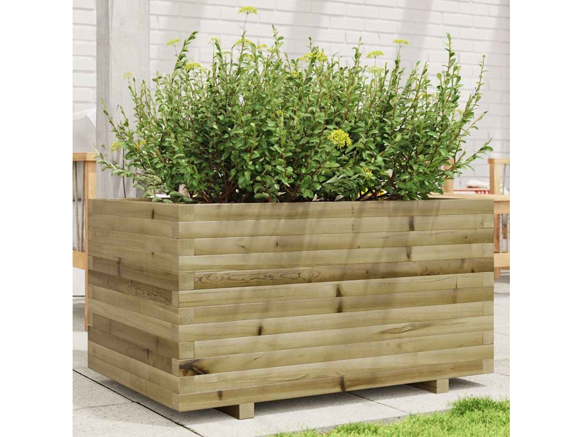 Vidaxl Vaso/floreira De Jardim 90x60x49,5 Cm Madeira Pinho Impregnada