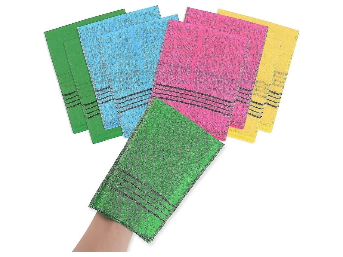 2026 8 Toallas Exfoliantes Asiáticas Guantes de Rayón Viscosa para Piel Muerta Callos Pores Limpieza